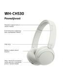 WH-CH530W Bele brezžične slušalke za odličen zvok WH-CH530W Bele brezžične slušalke za odličen zvok