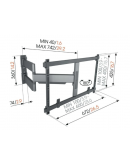 Stenski TV nosilec Vogel's TVM 5845 gibljiv z naklonom do 55kg do 100"