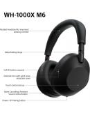 WH-1000XM6B Črne slušalke z odpravljanjem šumov