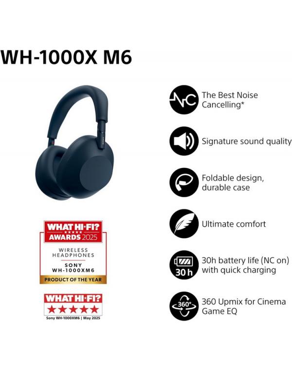 WH-1000XM6L Temnomodre slušalke z odpravljanjem šumov