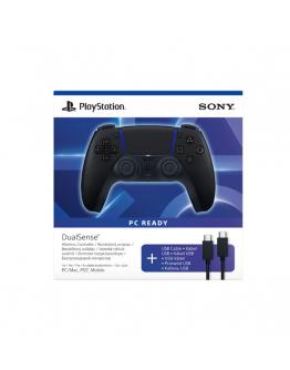PS5 DualSense kontroler Midnight Black + USB C