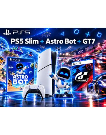 PS5 1Tb SSD igralna konzola + igri AstroBot + Gran Turismo 7