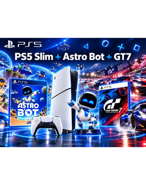 PS5 1Tb SSD igralna konzola + igri AstroBot + Gran Turismo 7