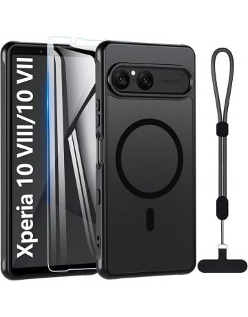 Xperia TPU ovitek + steklo z magnetom za telefon 10 VII / VIII